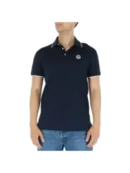 Navy Polo-Shirt Plattform-Logo