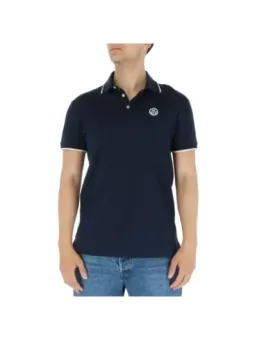 Navy Polo-Shirt Plattform-Logo