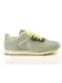 Graue Sneakers mit Neonakzenten
