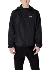 Schwarze Herren Windbreaker Jacke