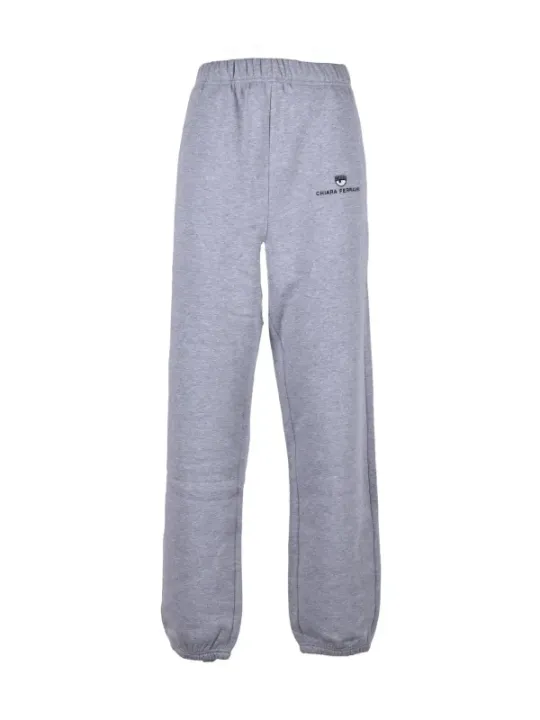 Graue Chiara Ferragni Jogginghose mit Logo
