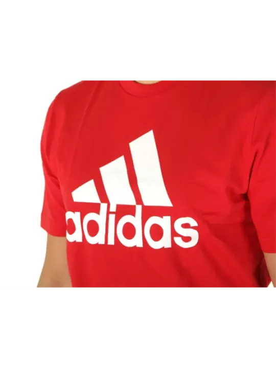 Rotes Adidas-T-Shirt mit Logo