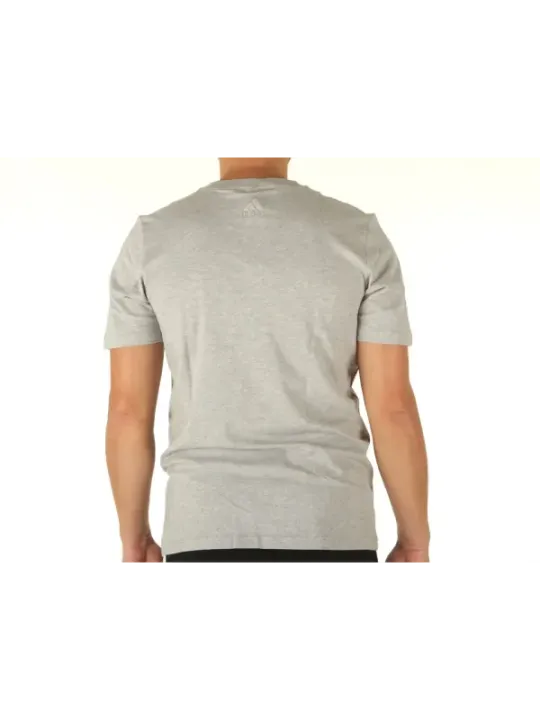 Graues Adidas T-Shirt Modell hinten