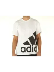 Weißes Adidas-Logo-T-Shirt