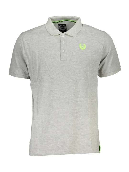 GIAN MARCO VENTURI Herren Kurzarm-Poloshirt Grau