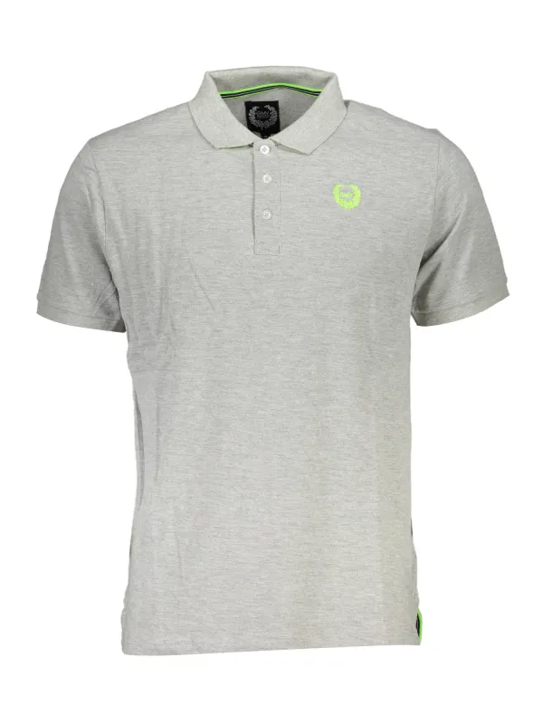 GIAN MARCO VENTURI Herren Kurzarm-Poloshirt Grau