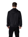 Schwarze Ea7 Windbreakerjacke mit Kapuze