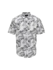 Weißes Hemd mit Palmenmuster