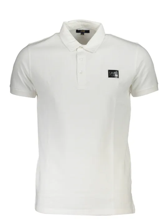 Cavalli Class Herren Kurzarm-Poloshirt Weiß | online kaufen