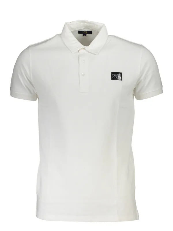 Cavalli Class Herren Kurzarm-Poloshirt Weiß | online kaufen