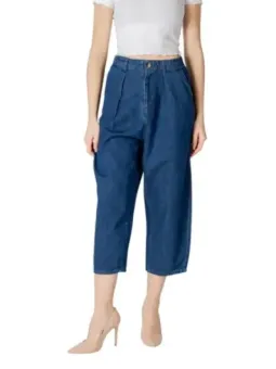 Dunkle Denim-Culottes mit hoher Taille