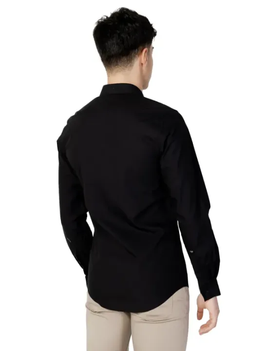 Schwarzes Herrenhemd schlanker Schnitt Antony Morato