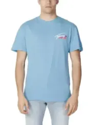 Tommy Jeans hellblaues Kurzarm-T-Shirt