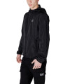 Schwarze Ea7 Windbreakerjacke mit Kapuze