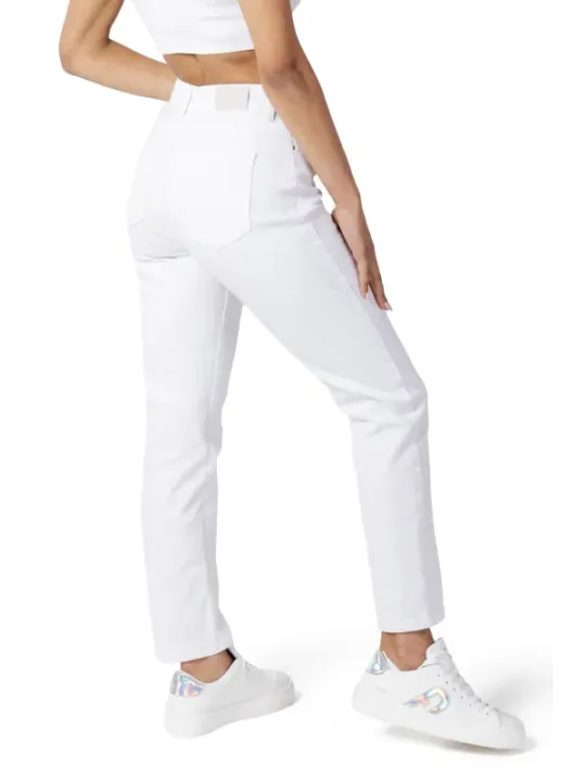 Weiße High-Waist Jeans Nur 350960