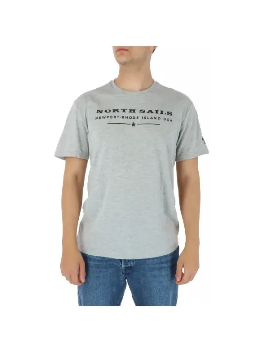 Graues North Sails Baumwoll-T-Shirt