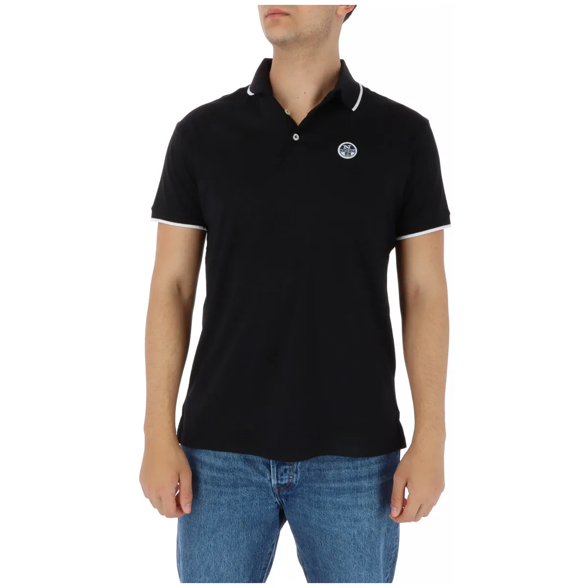 Herren Polo Schwarz 350480