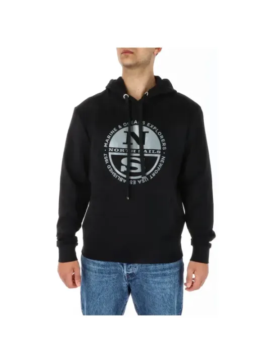 Schwarzer North Sails Kapuzenpullover