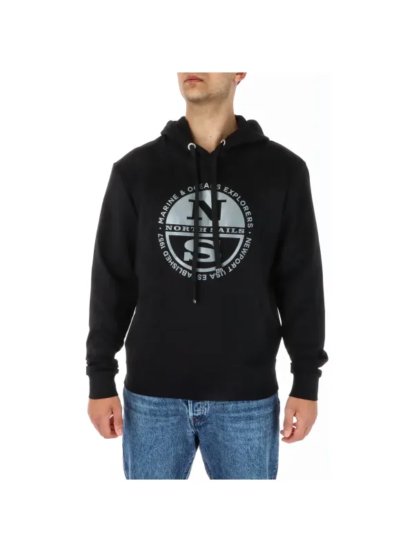 Schwarzer North Sails Kapuzenpullover