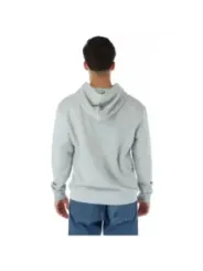 Grauer Kapuzenpullover mit Kordelzug