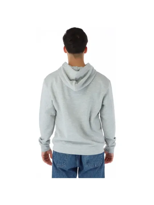 Grauer Kapuzenpullover mit Kordelzug