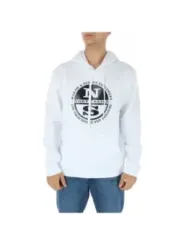 Weißer Kapuzenpullover North Sails Logo