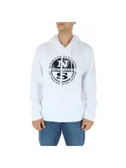 Weißer Kapuzenpullover North Sails Logo
