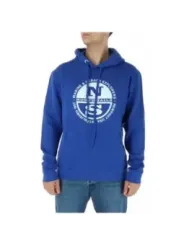 Blauer Kapuzenpullover mit Segel-Logo