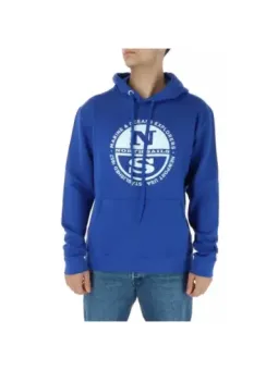 Blauer Kapuzenpullover mit Segel-Logo