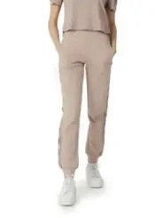 Beige Jogginghose mit goldenem Streifen