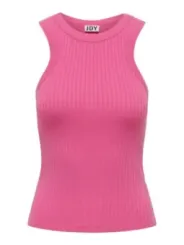 Rosa geripptes Tanktop für Damen