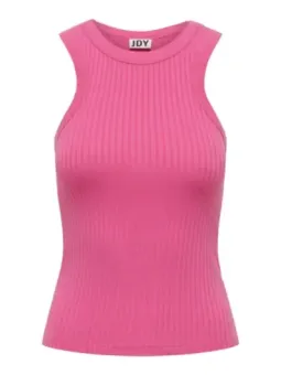 Rosa geripptes Tanktop für Damen