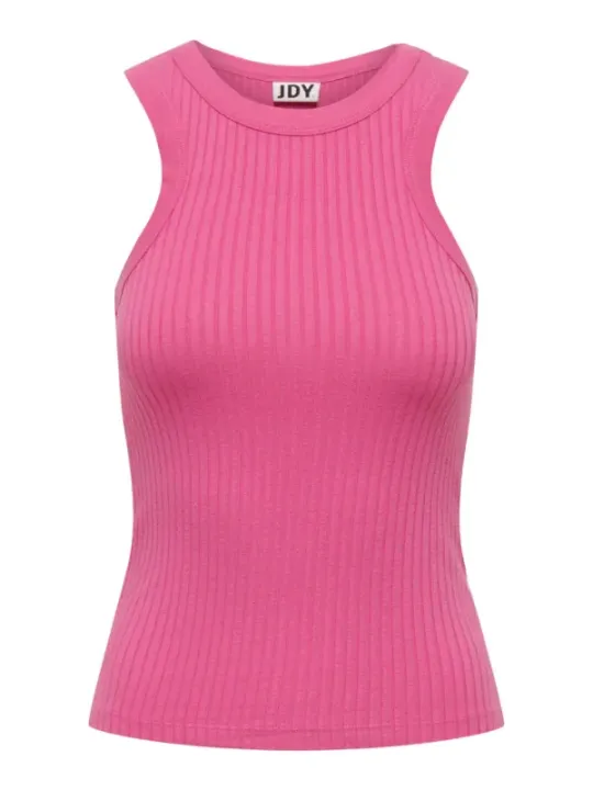 Rosa geripptes Tanktop für Damen