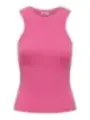 Rosa geripptes Tanktop für Damen