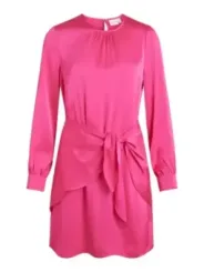 Pinkes Vila Kleid mit Schleife