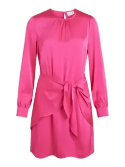 Pinkes Vila Kleid mit Schleife
