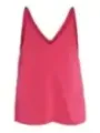 Rosa seidiges V-Ausschnitt Vila Tanktop