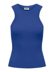 Geripptes blaues ärmelloses Top von Jacqueline De Yong