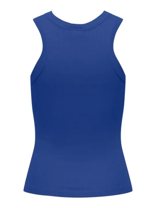 Periwinkle ärmelloses Top mit gepolsterten Schultern