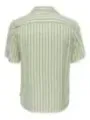 Grün-weiß gestreiftes Kurzarmhemd Only & Sons