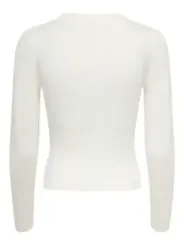 Weißer Damen Strickpullover Rückansicht
