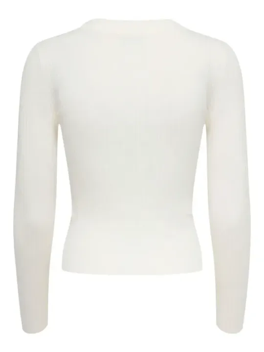 Weißer Damen Strickpullover Rückansicht