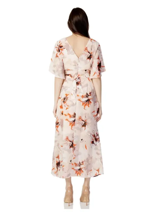 Floralprint Vila Midikleid