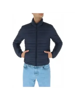 Marineblaue gesteppte Pufferjacke