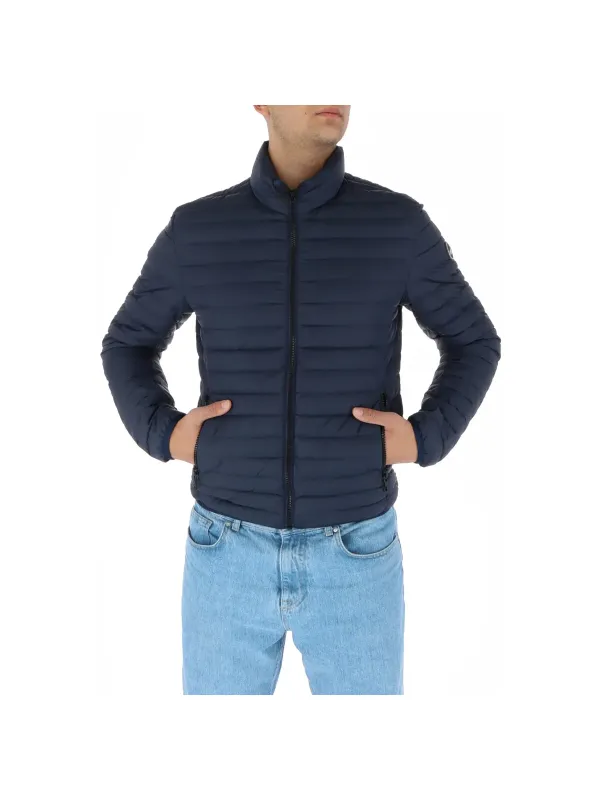 Marineblaue gesteppte Pufferjacke