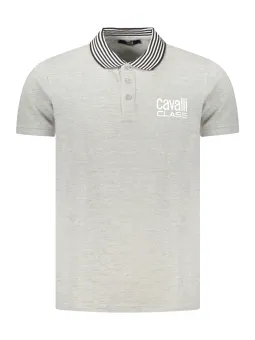 Cavalli Class Herren Poloshirt Grau mieten | Flex-Fashion