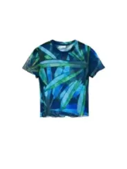 Teal Desigual kurz geschnittenes Freizeitoberteil