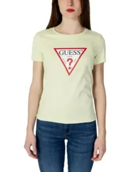 Ivory Guess T-Shirt mit Logo