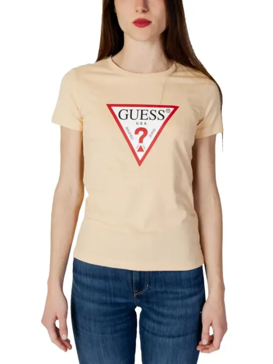 Guess T-Shirt rotes Dreieck-Logo