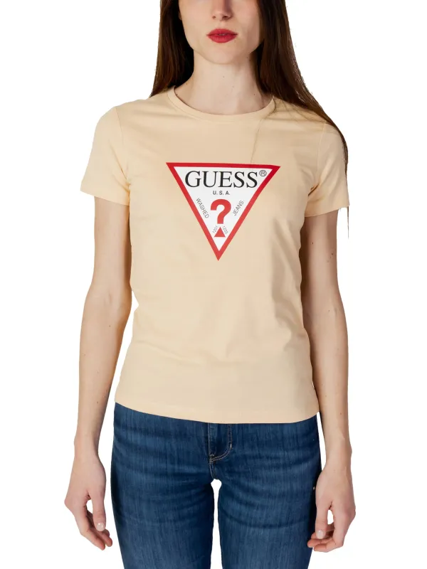 Guess T-Shirt rotes Dreieck-Logo